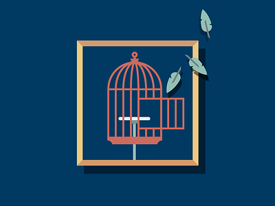 Pecha Kucha 12 Poster bird branding cage event flat poster poster art preview shadows square