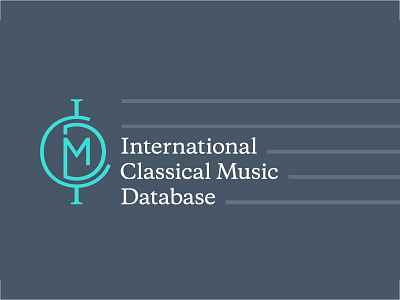 ICMD Logo Lockup brand identity branding cool gray logos mint monogram music nonprofit serif stationery technology