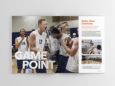 MBU > Volleyball design layout magazine print