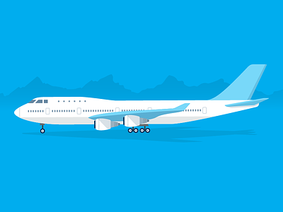 Airplane 747 airport fly gradient illustration jet plane takeoff travel vector