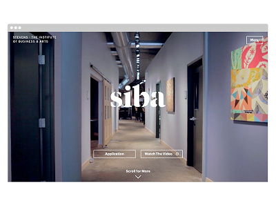 SIBA Website - Curtain arts business full screen illustration institute interactive layout st louis ui video web
