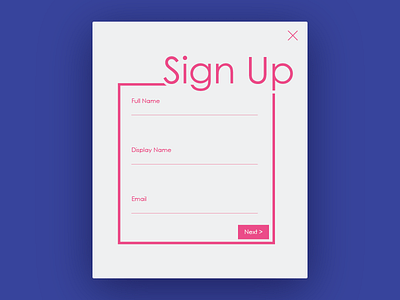 Signing Up 001 dailyui signup