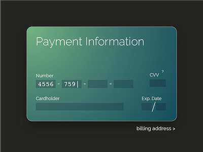 Daily UI - Credit Card Checkout 002 credit card creditcardcheckout dailyui form