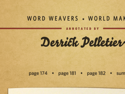 Word Weavers bello paper school whitney