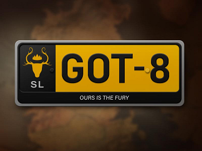 Weekly warm-up: license plate baratheon game of thrones great house illustrator license plate photoshop seven kingdoms sigil weekly warm up westeros