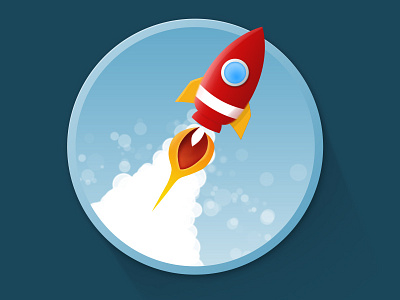 Rocket flame flight illustration lift off particles rocket space space ship to infinity weeee