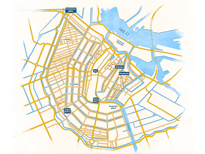 Map of Amsterdam amsterdam city city map map map of amsterdam roads streets water