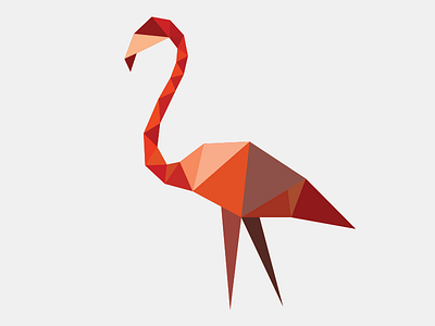 Flamingo flamingo logo polygon triangle party triangles