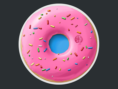 Donut Coaster for Sticker Mule contest candy coaster delicious delicious death donut donut coaster dribbble frosting photoshop pink snack sprinkles sticker mule sticker mule contest tag