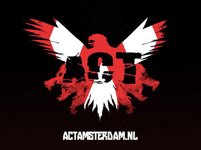 ACT Amsterdam adobe illustrator black combat eagle illustration photoshop red training white wolf wolves