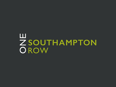 One Southampton Row logo gill sans logo logo design logotype real estate typography
