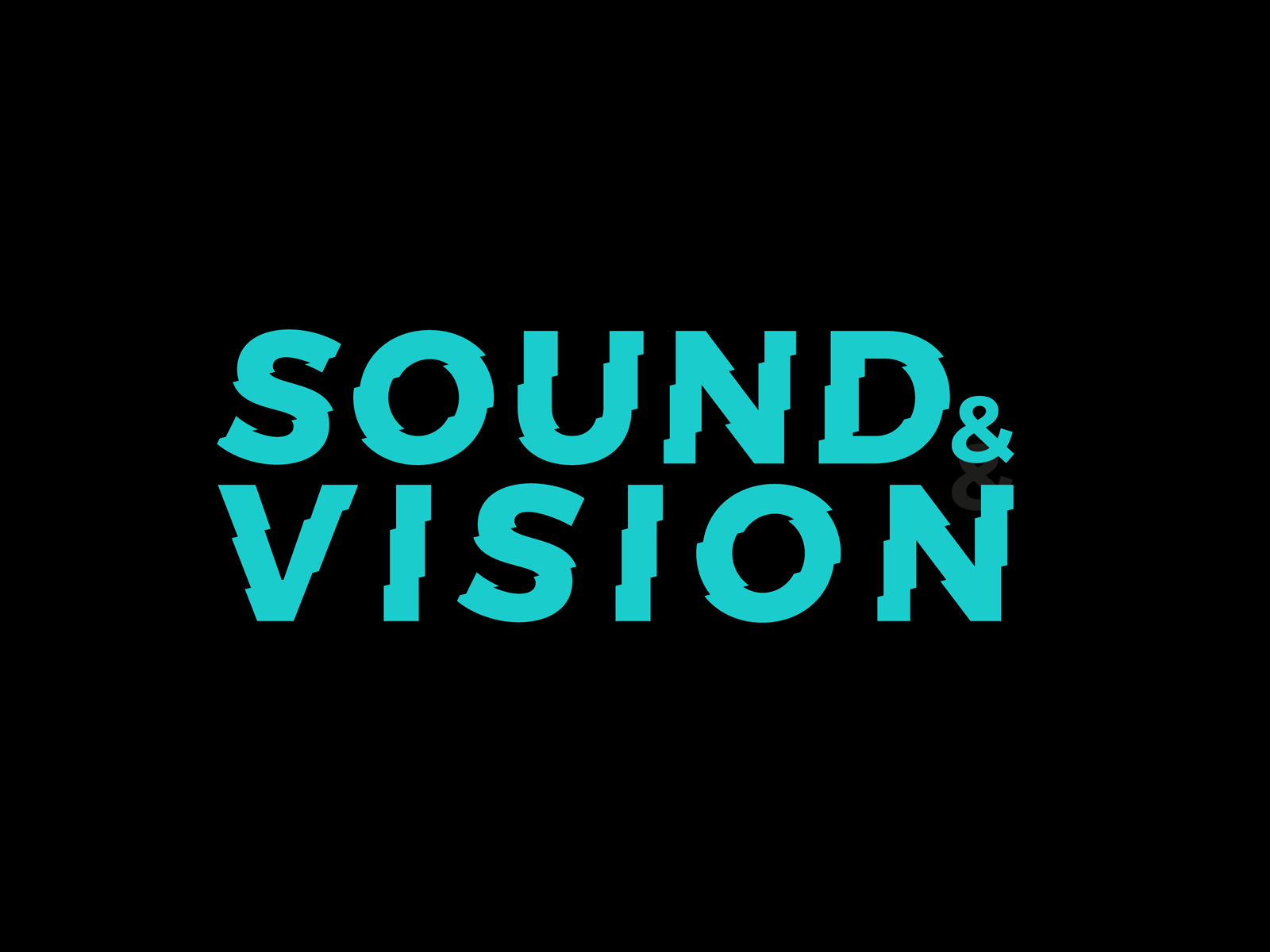 Sound & Vision logo black branding branding design colour custom type customtype graphic logo logo design logotype music sound turquoise type typography