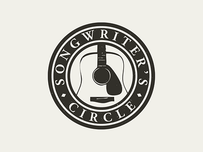 Songwriter's Circle logo acoustic acoustic guitar branding illustration logo logo design music vector vintage vintage logo