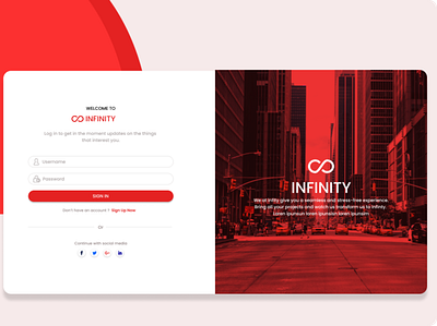 Infinity Sign In Web page 3d app branding design graphic design illustration logo minimal ui ux