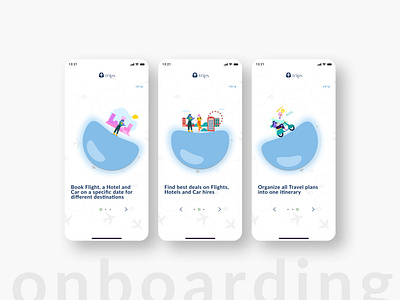 TRIPS TRAVEL APP_ ONBOARDING SCREENS app design