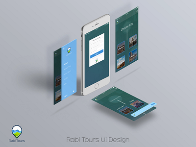 Rabi Tours UI Design app branding logo typography ui ui ux design ux designer