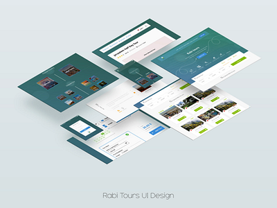 Rabi Tours UI Design app branding logo travel typography ui ui ux design ux designer web website