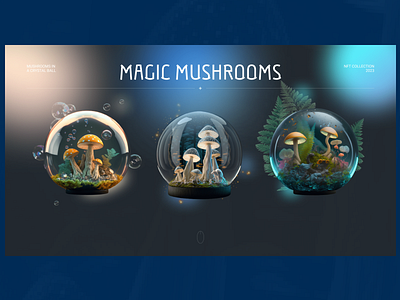 Magic mushrooms 3d animation branding design graphic design illustration landing logo motion graphics site ui ux vector web