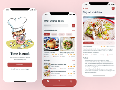 Recipe Search mobile app app app mobile application challenge concept design cook app design food app ios design makeevaflchallenge mobile app recipe app ui ui ux ux web design