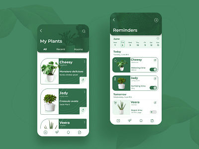 Plant care app shot app plant app plant illustration ui uiux