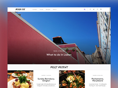Blog Layout Design blog clean food layout magazine travel ui usability