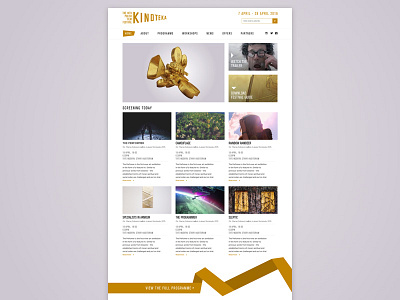 Kinoteka Polish Film Festival 2016 clean film layout minimal ui website