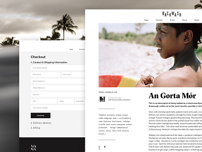 Surf Magazine article blog check out layout magazine post surf typography ui