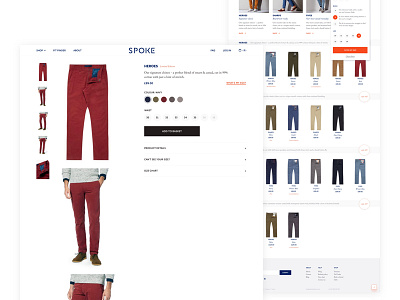 Spoke clean ecommerce fashion menswear minimal store ui