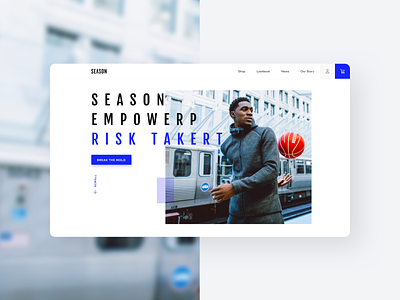 Season Basketballs bold clean ecommerce minimal typography ui