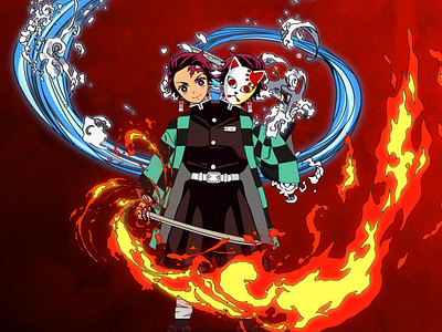 Demon Slayer Tanjiro Kamado NFT Illustration