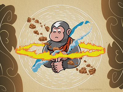 Avatar Ang Ape Version NFT Illustration ape ape nft avatar avatar ang design illustration illustrator jellypiish nft zenape nft