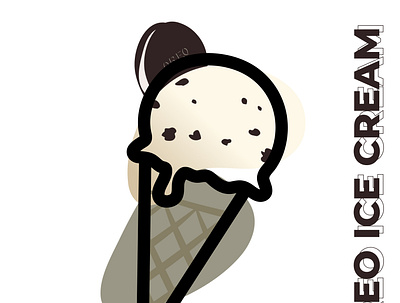Oreo Ice Cream Abstract Illustration design ice cream il illustration illustrator jellypiish logo oreo oreo ice cream illustration vector