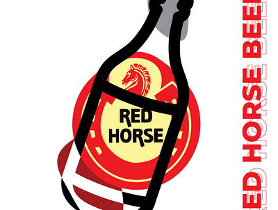 Red Horse Beer Abstract Illustration abstract beer design illustration illustrator jellypiish logo red horse red horse beer vector