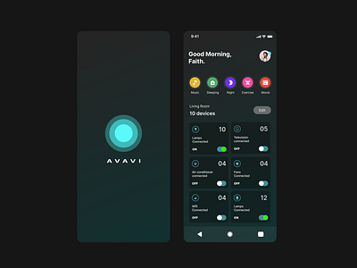 Avavi Smart Home app branding figma smart app ui ux