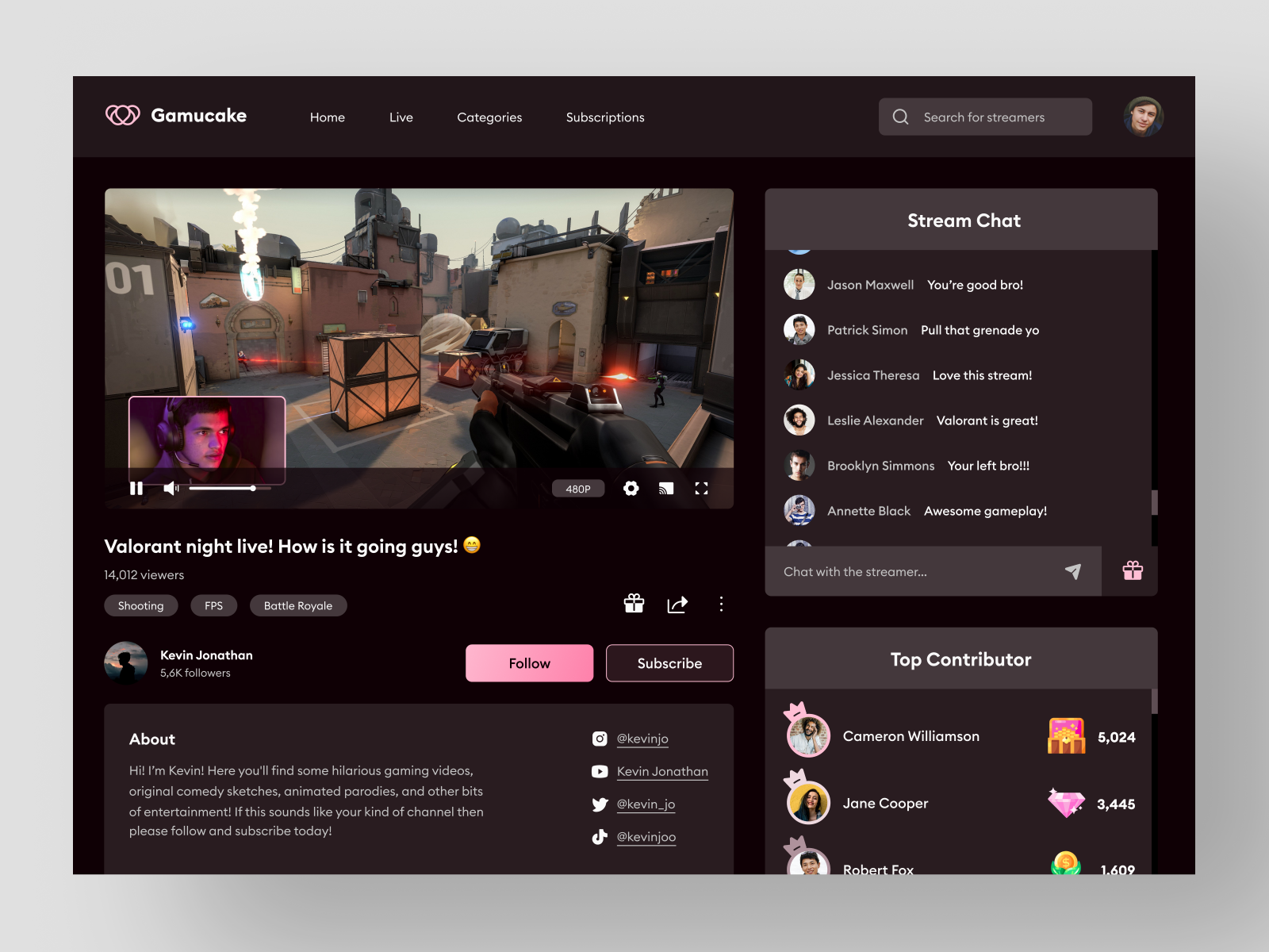 Game Streaming Platform Exploration by Eric Angelo on Dribbble