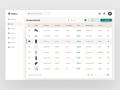 Product Inventory Management Dashboard app darkmode dashboard design green illustration inventory learnui learnux management product ui