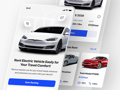 Rentoo: Electric Car Rent Concept App