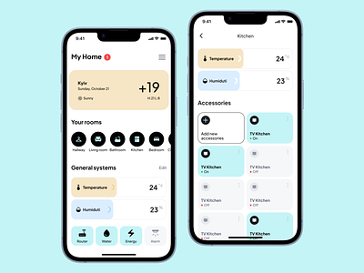 Daily UI/UX Challenge 021 (Home monitoring dashboard) app daily design mobileapp typography ui ux