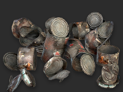 Tin cans 3 3d 3d art apocalypse cans design game graphic design tin weapon