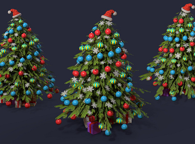 Christmas tree, holiday, Christmas 3d 3d art design game game art graphic design