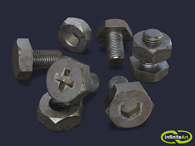 Bolts and Nuts 3d 3d art design game game art graphic design