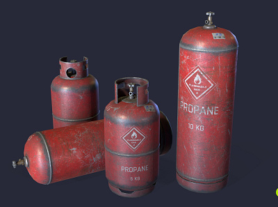 Gas cylinders 3d 3d art design game game art graphic design