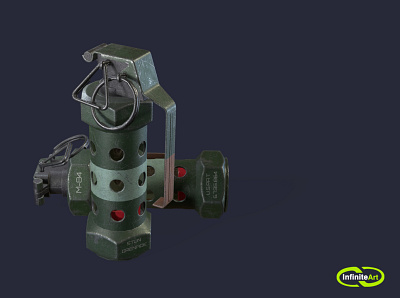Flash-bang grenade 3d 3d art design game game art graphic design weapon