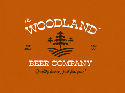 The Woodland Beer Company - Primary Logo beer branding colorado denver icon iconography logo trees typography vector