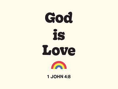 God is Love bible design icon iconography illustration typography vector