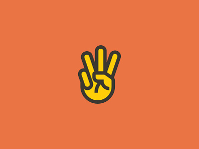 Westland Peace Fingers branding hand icon iconography illustration peace vector