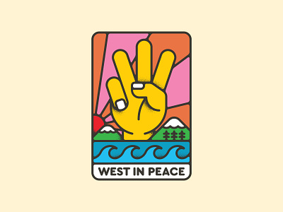 Westland - West In Peace branding design icon iconography illustration vector west western