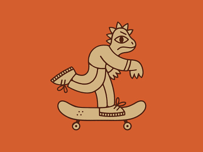 Reptilian icon iconography illustration reptilian skateboarding vector