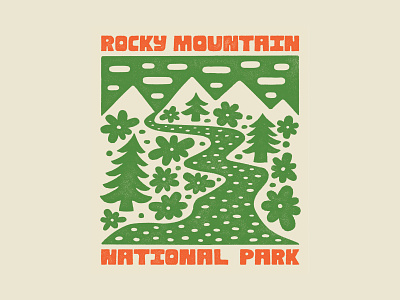 Rocky Mountain National Park Illustration