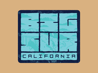 Big Sur big sur california illustration typography vector